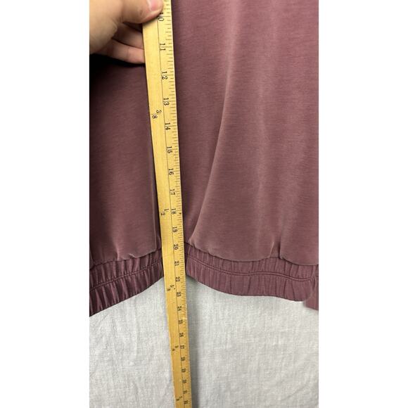 Lululemon Brushed Softstreme Funnel-Neck Zip Up Red Merlot Women Size 8 - Picture 7 of 8